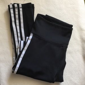 Black High Rise Adidas Leggings